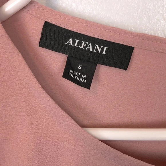 Alfani Ruffled-Sleeves Zip-Back Top Size Small - Picture 4 of 8